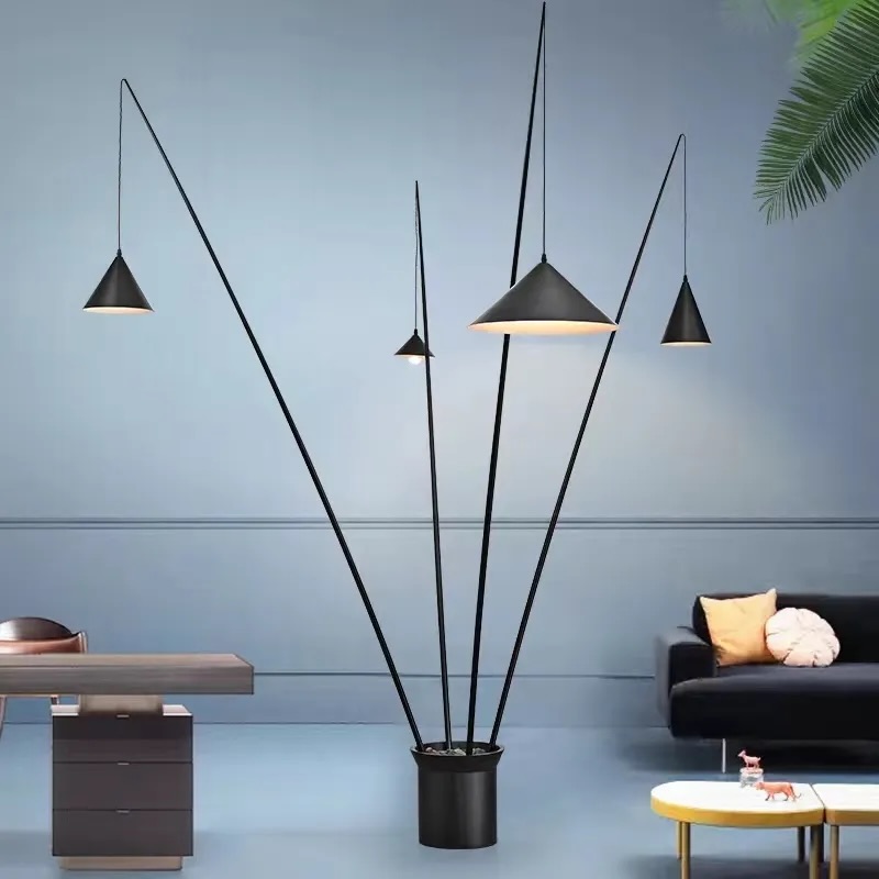 Pebble Tall Fishing Floor Lamp