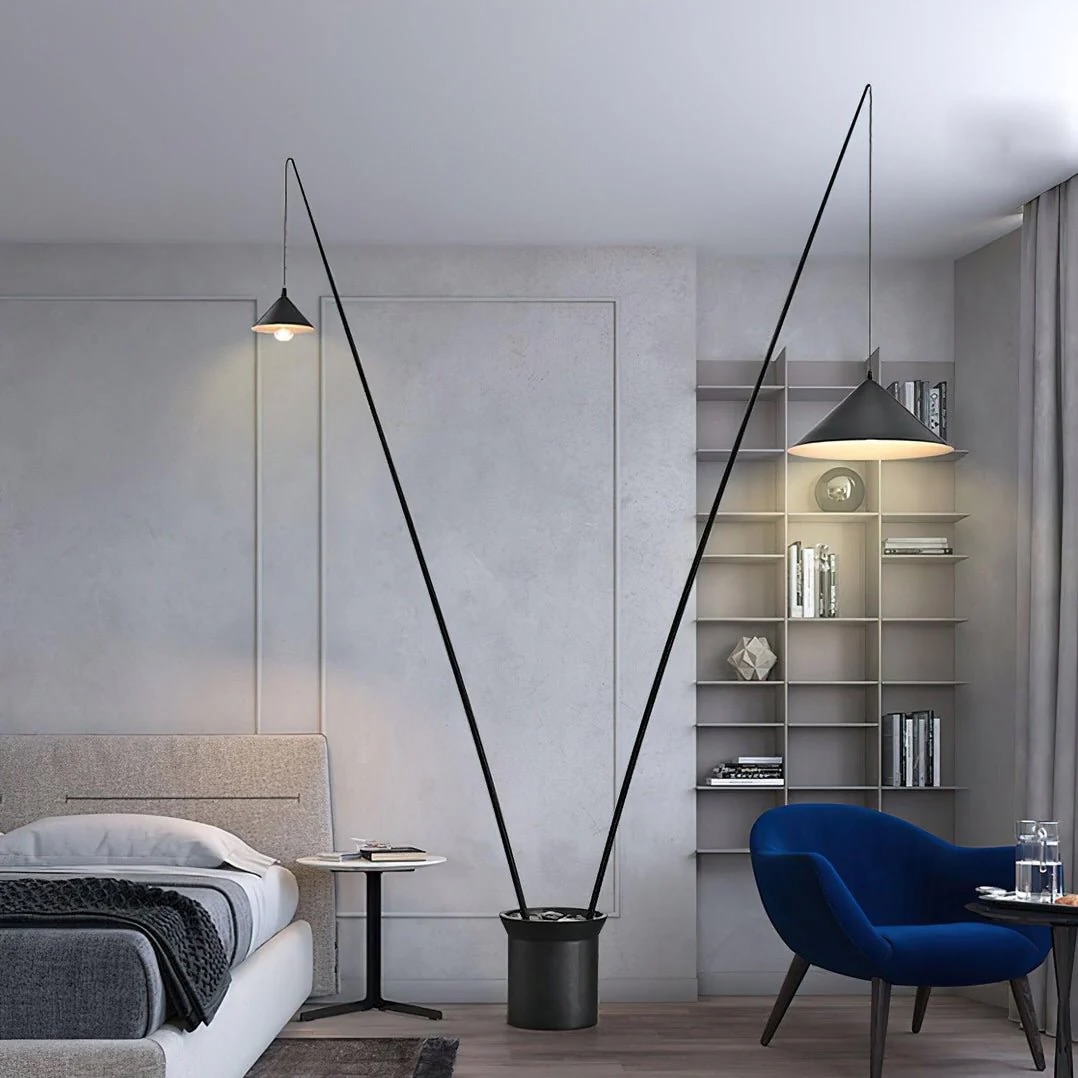 Pebble Tall Fishing Floor Lamp