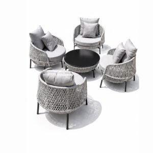 Luxury 4-seater outdoor sofa for modern homes in Lagos, Nigeria, featuring elegant outdoor seating for patios, gardens, balconies, and terraces.