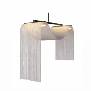 Luxury Crester Drop chandelier for modern homes in Lagos, Nigeria, featuring a cascading contemporary design for dining rooms, living rooms, and grand entryways.