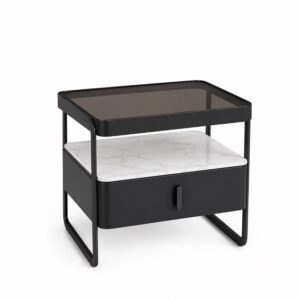 Luxury Dazzix bedside table for modern homes in Lagos, Nigeria, featuring a contemporary design with premium craftsmanship for stylish bedroom interiors.