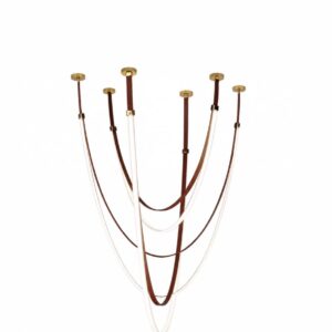 Luxury Designer Strap chandelier for modern homes in Lagos, Nigeria, featuring a contemporary designer lighting fixture for dining rooms and elegant interiors.
