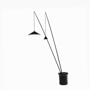 Luxury Dual Arc Floor Lamp for modern homes in Lagos, Nigeria, featuring a contemporary dual-arched design and ambient lighting for stylish interiors.