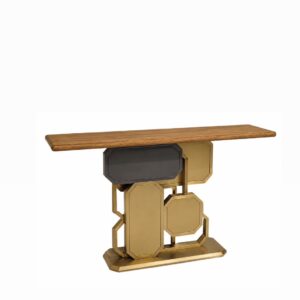 Geometric Console Table Luxury geometric console table for modern homes in Lagos, Nigeria, featuring a contemporary designer base and premium craftsmanship for stylish interior spaces.