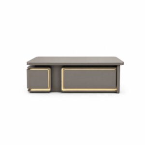Luxe illuminated executive desk for premium offices in Lagos, Nigeria, featuring a contemporary design with integrated lighting for sophisticated workspaces.