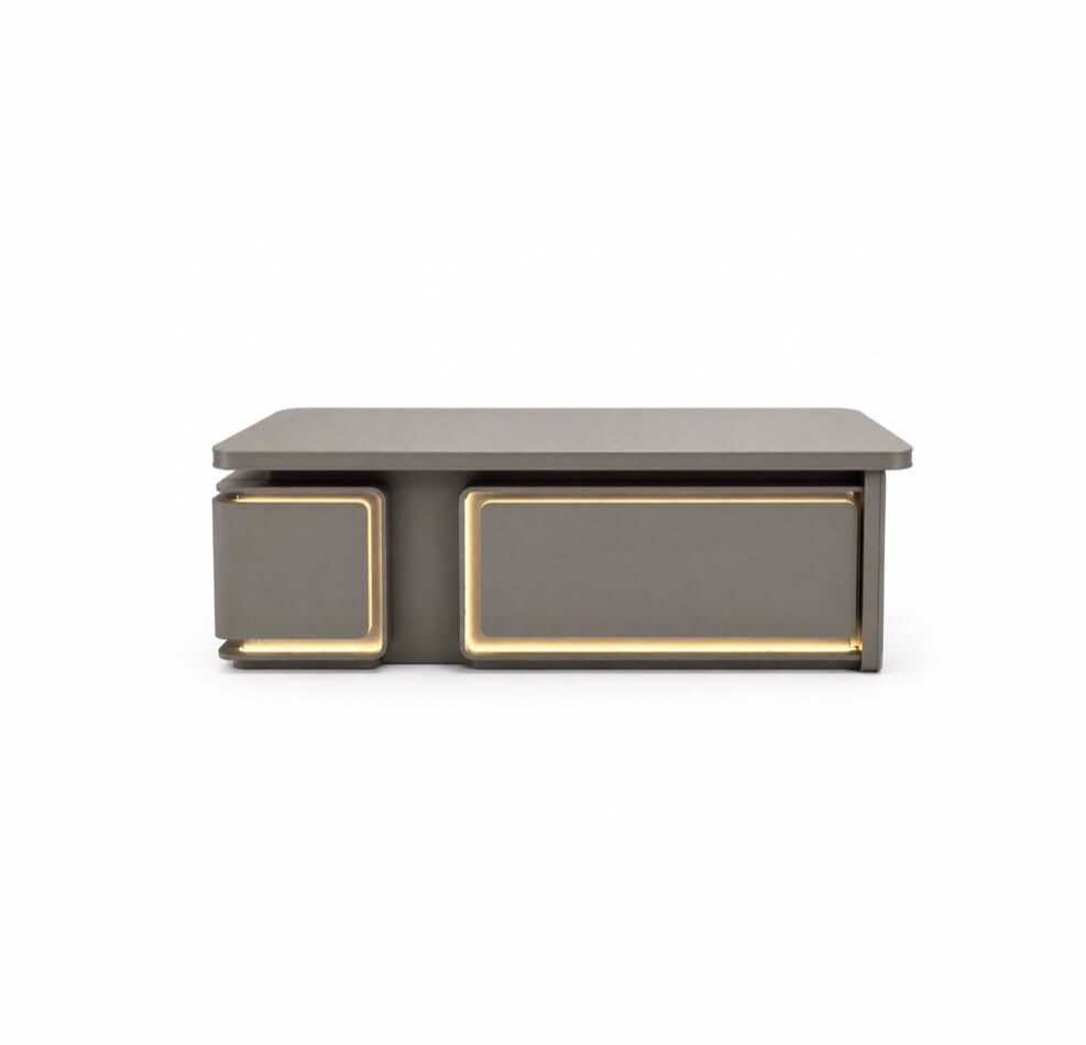 Luxe illuminated executive desk for premium offices in Lagos, Nigeria, featuring a contemporary design with integrated lighting for sophisticated workspaces.