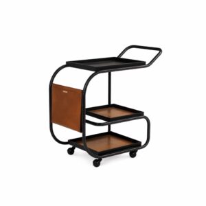 Modern cart table for homes in Lagos, Nigeria, featuring a sleek contemporary design for serving, entertaining, and stylish living or dining spaces.