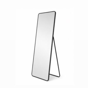 Modern freestanding full-length mirror for homes in Lagos, Nigeria, available in 150×55cm and 180×80cm sizes for bedrooms and dressing spaces.