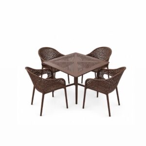 Modern Outdoor Dining Set Modern outdoor dining set for homes and outdoor spaces in Lagos, Nigeria, featuring a contemporary design for patios, terraces, gardens, and entertaining areas.