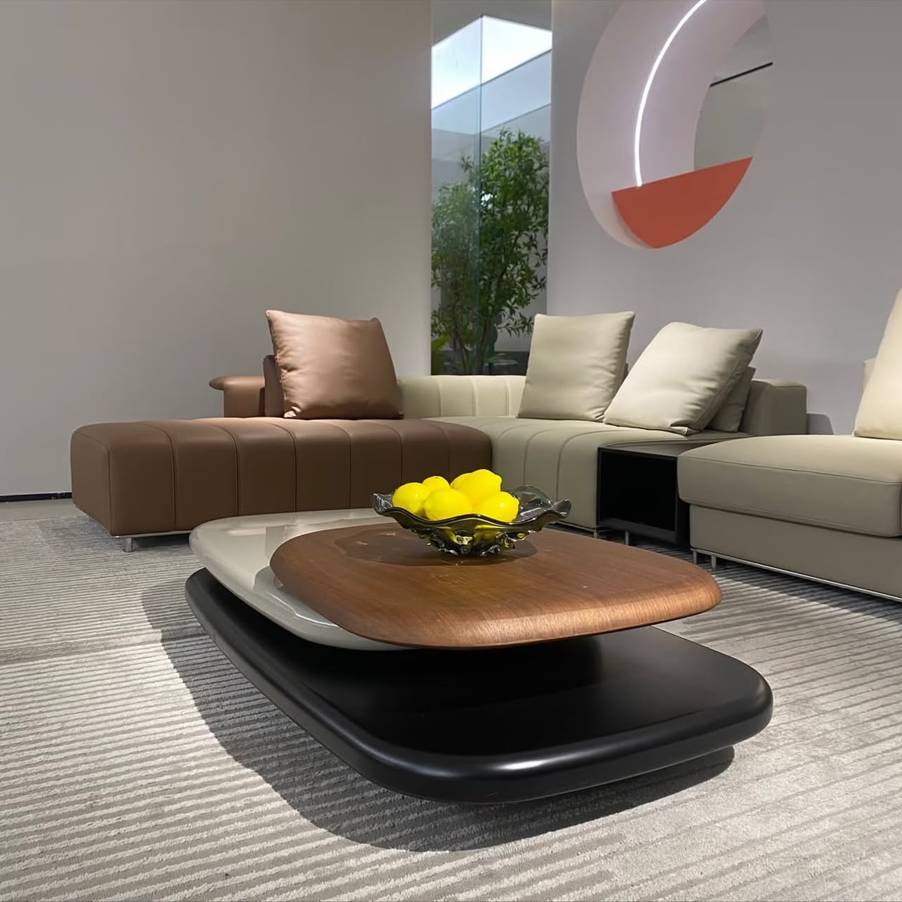 Multi-tiered rotating center table in Lagos, Nigeria, designed for modern living rooms, stylish décor, and versatile everyday use.