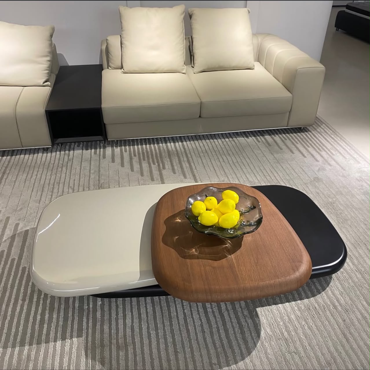 Multi-tiered rotating center table in Lagos, Nigeria, designed for modern living rooms, stylish décor, and versatile everyday use.