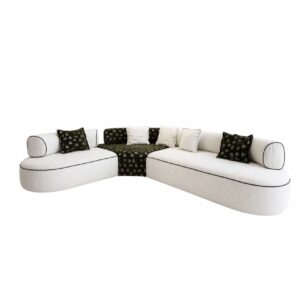 Luxury 3.0 × 3.8m sectional sofa for modern homes in Lagos, Nigeria, featuring a spacious contemporary design for elegant living rooms.