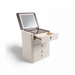 Luxury vanity dresser set for modern bedrooms in Lagos, Nigeria, featuring a stylish design for organized grooming and sophisticated dressing spaces.